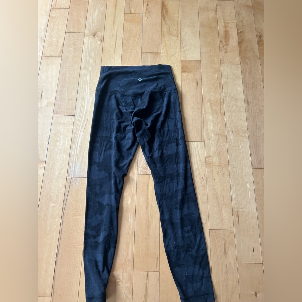 Lululemon Black Camouflage Leggings